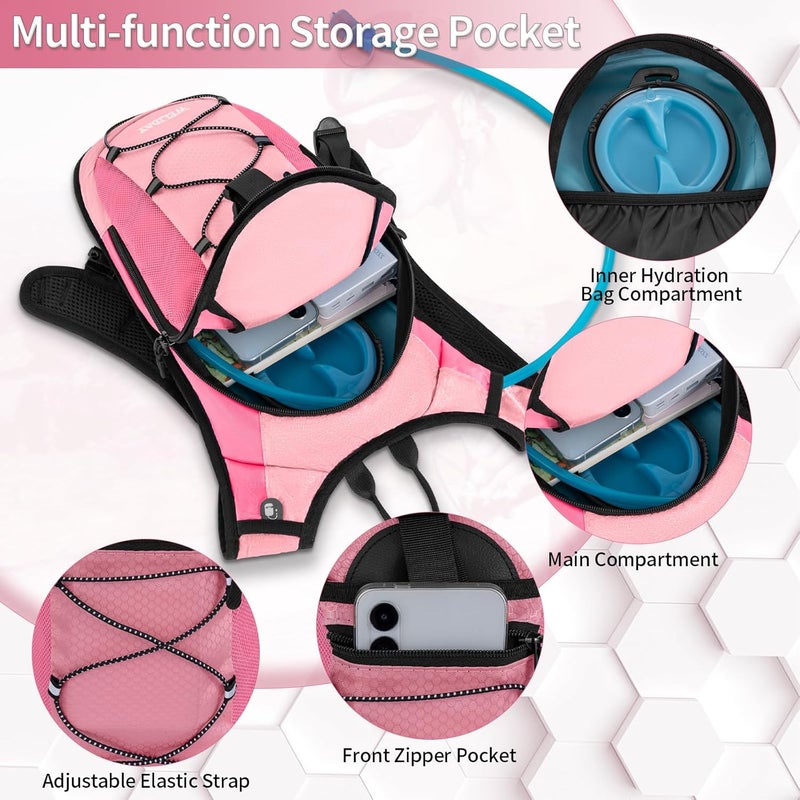 WELIDAY Hydration Backpack with 2L Water Bladder, Lightweight Hydro Pack for Cycling, Running, Hiking, Climbing - Image 5